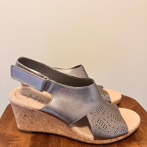 Women's Silver Wedge Sandals